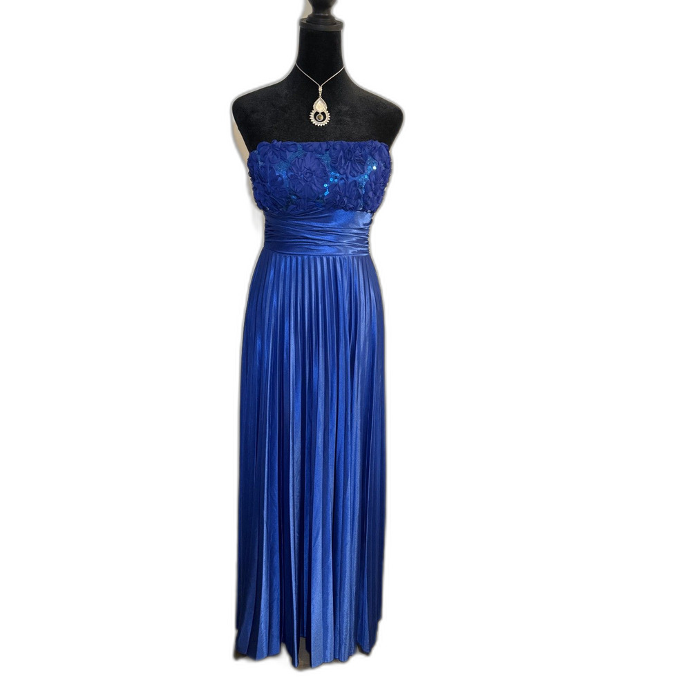 Xtraordinary by Speechless Royal Blue Strapless Formal Gown